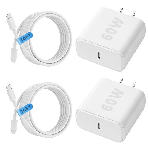 60W Super Fast Charger Type C for Samsung, 2Pack USB C Android Phone Charger Wall Block & 10FT/3M Fast Charging USBC Cable Cords for Samsung Galaxy S26 Ultra/S26+/S26/S25Ultra/S25/S24+/S23/S22/S21/S20 60W Super Fast Charger Type C for Samsung, 2Pack USB C Android Phone Charger Wall Block & 10FT/3M Fast Charging USBC Cable Cords for Samsung Galaxy S26 Ultra/S26+/S26/S25Ultra/S25/S24+/S23/S22/S21/S20